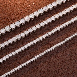 2023 Fashion 4mm S925 Sterling Silver Tennis Chain Zircon Moissanite Factory Wholesale Gold Plate Customized Bracelet for Women